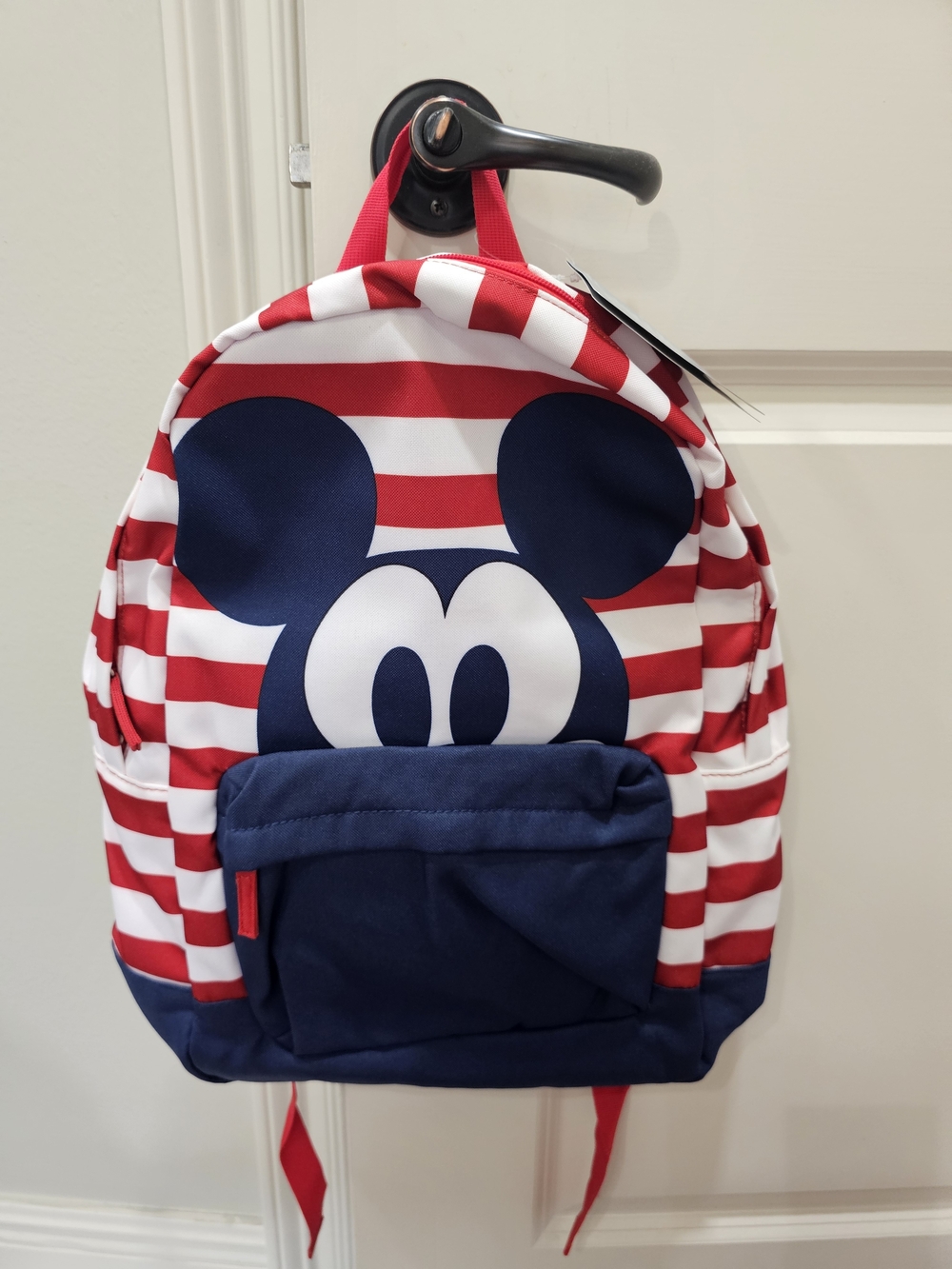 Disney Kids Backpack Red White Navy Blue Mickey Mouse
